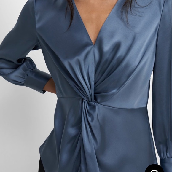 Theory Satin Twist Blouse - Picture 2 of 7